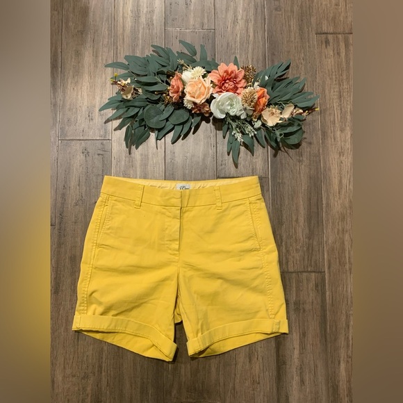 5/$25 Item J. Crew Yellow Shorts - Picture 1 of 5
